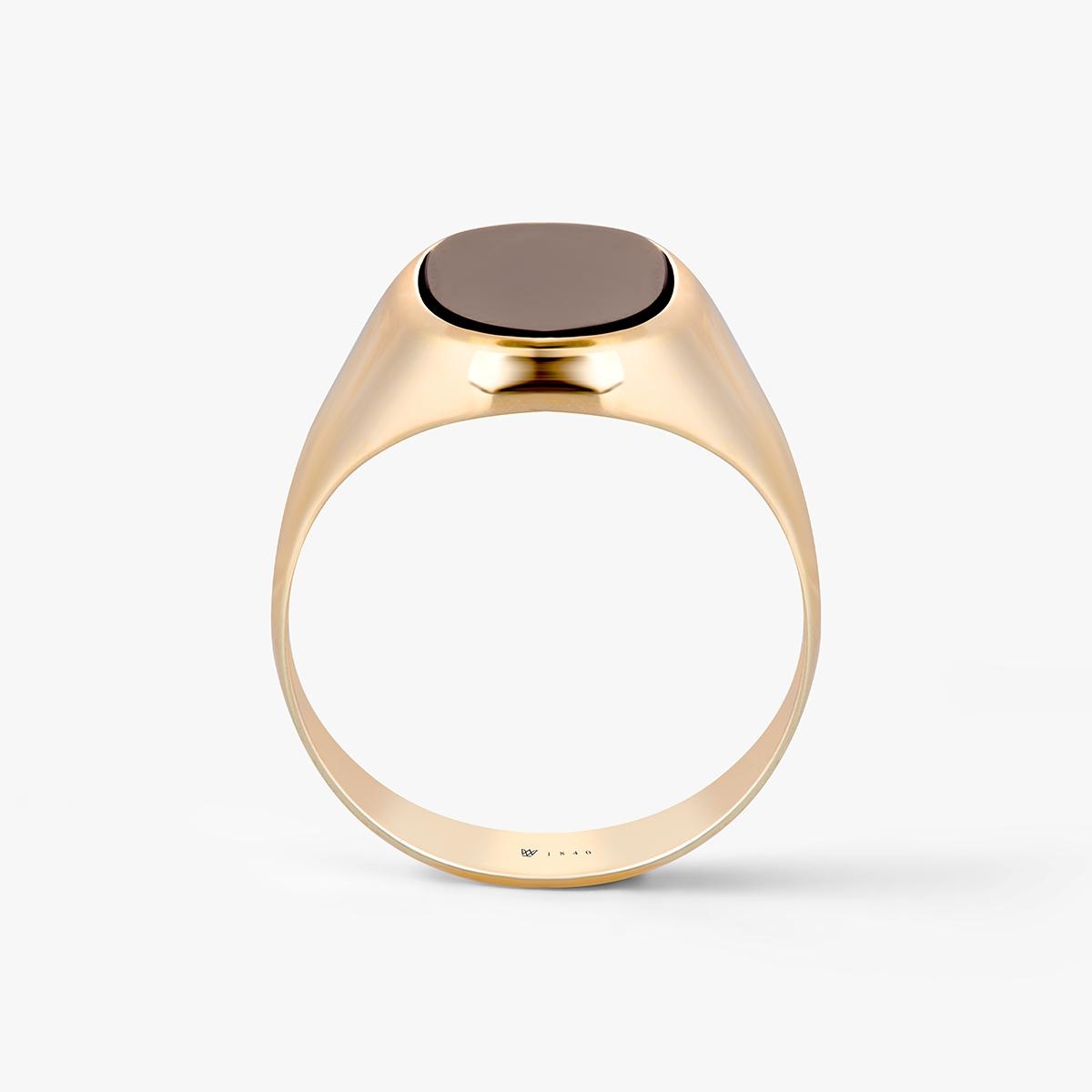 Sygnet złoty z onyksem