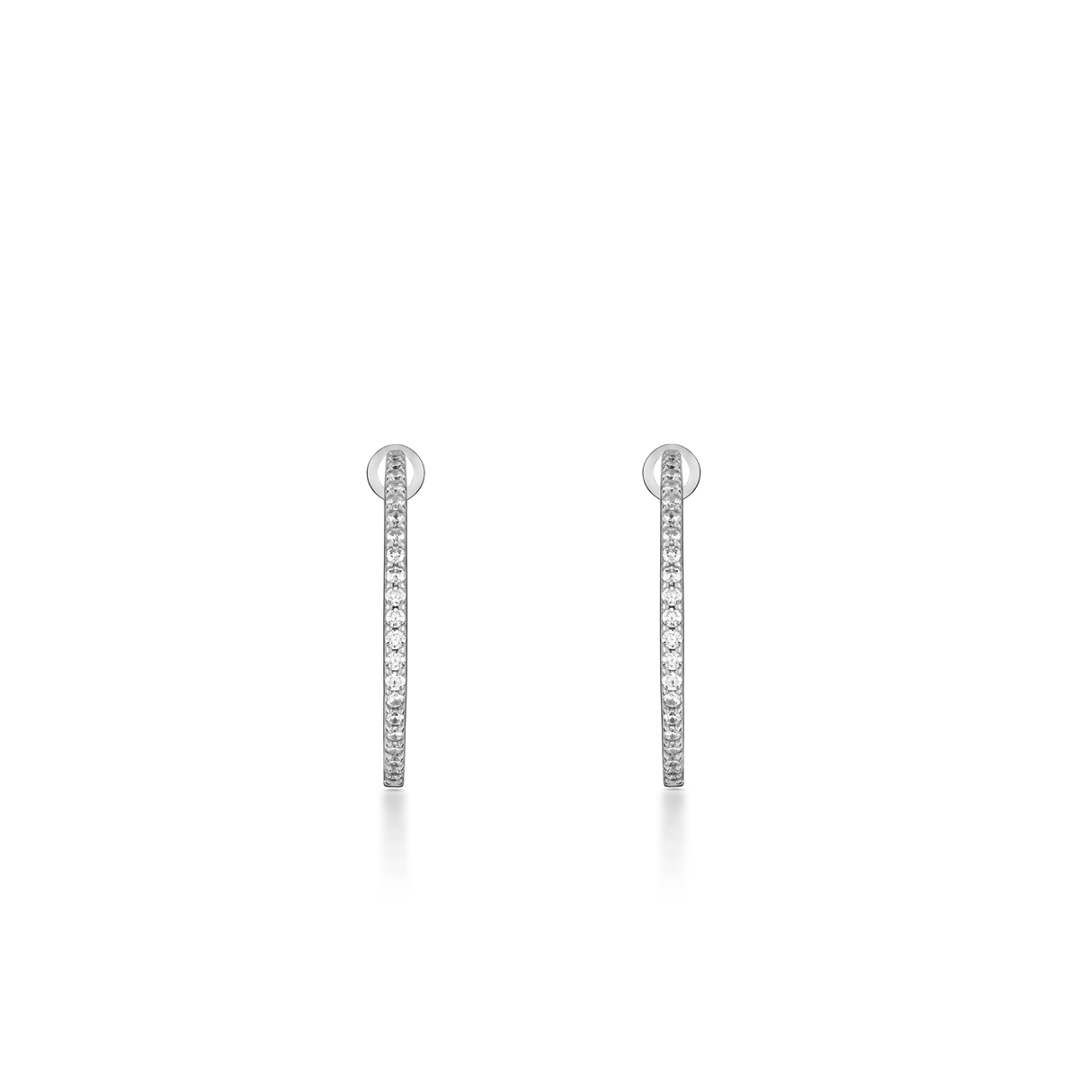 Kolczyki srebrne koła z cyrkoniami