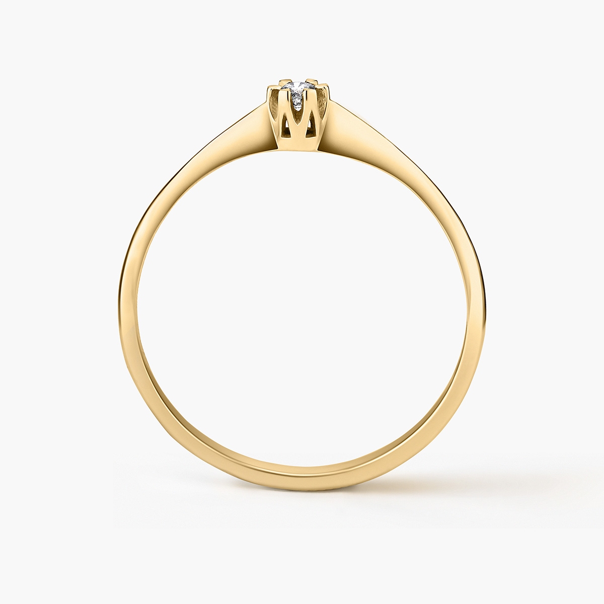 Pierścionek zaręczynowy złoty Jedyny