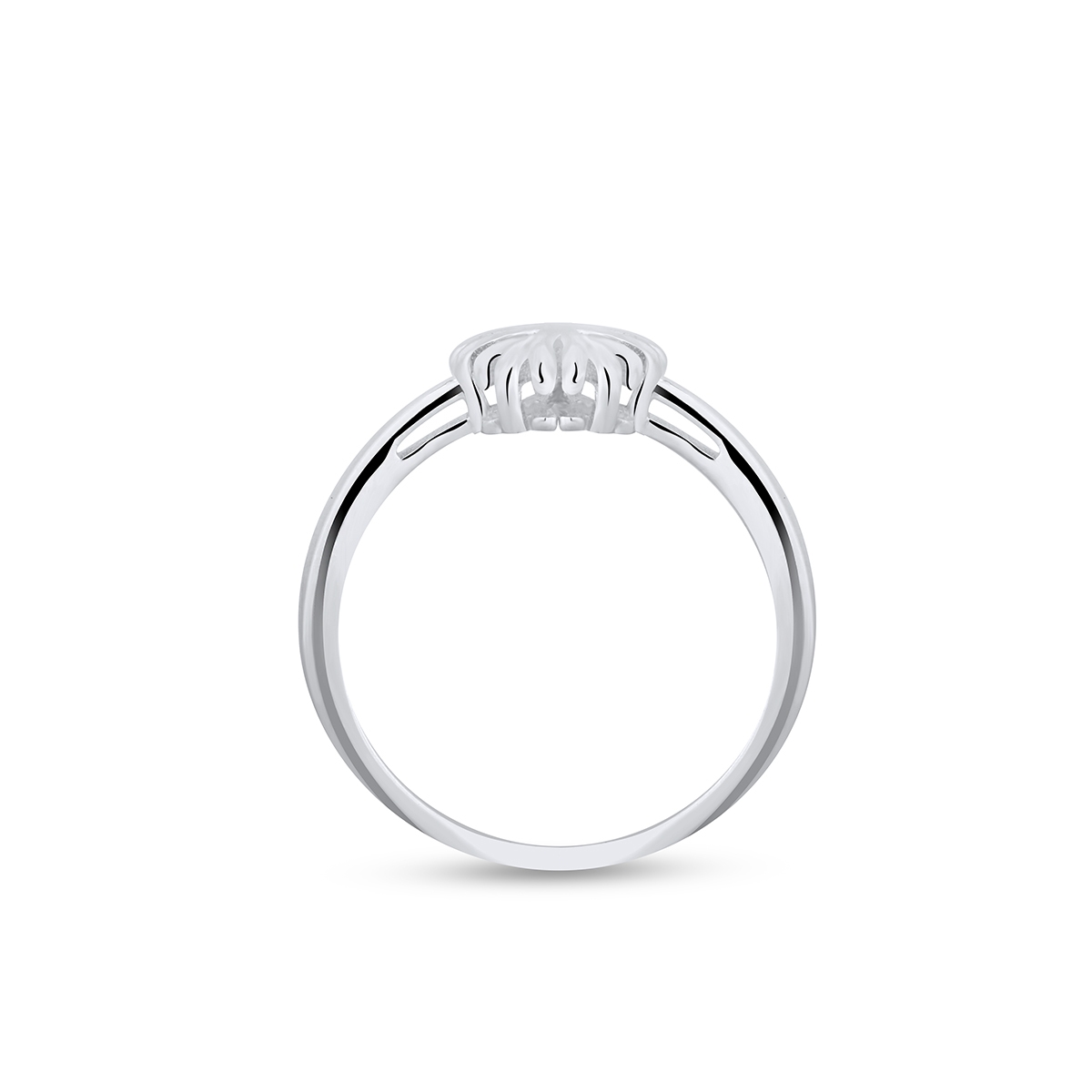 Pierścionek srebrny z motywem śnieżynki