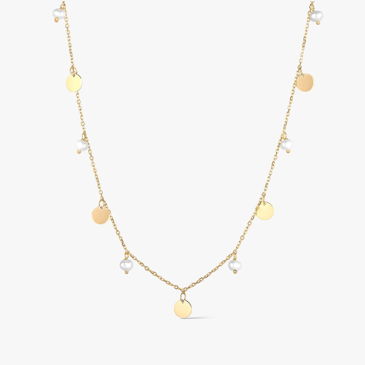 Naszyjnik złoty z perłami