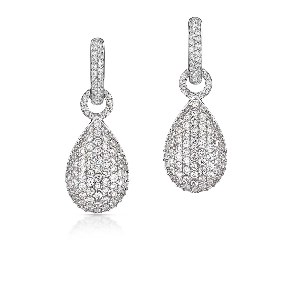 Kolczyki srebrne z cyrkoniami Emblems