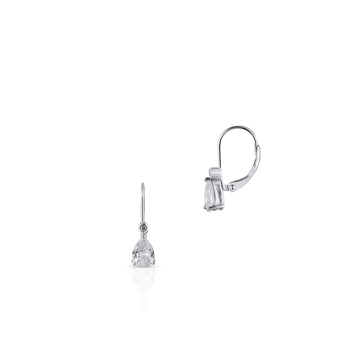 Kolczyki srebrne długie z cyrkoniami