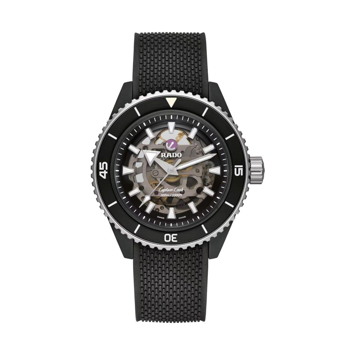 ZEGAREK RADO CAPTAIN COOK HIGH-TECH CERAMIC SKELETON