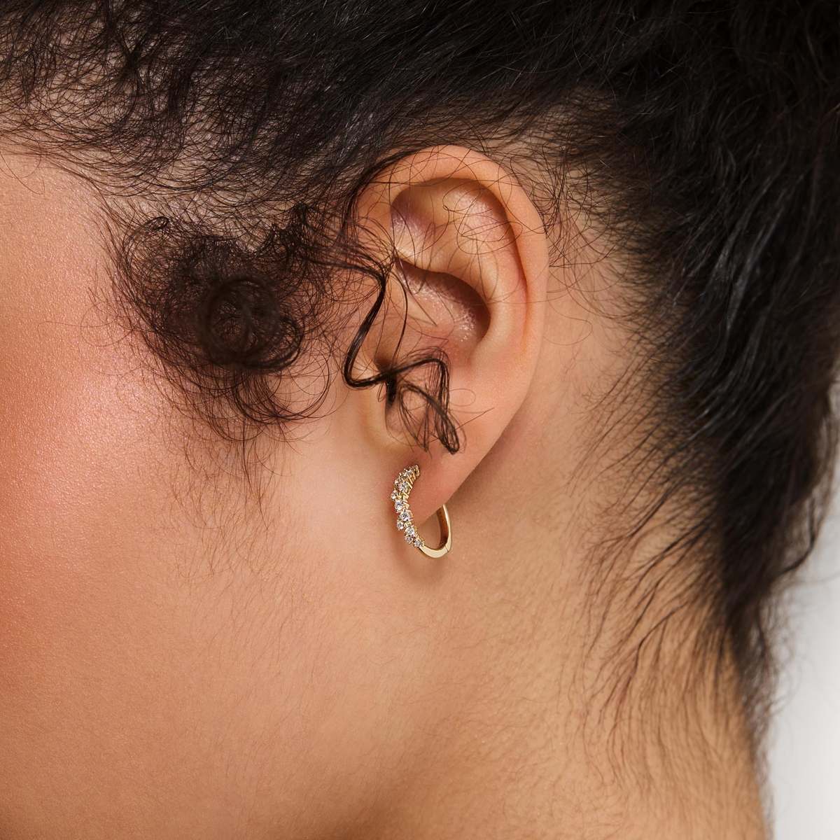 Kolczyki złote z diamentami Galaktyka