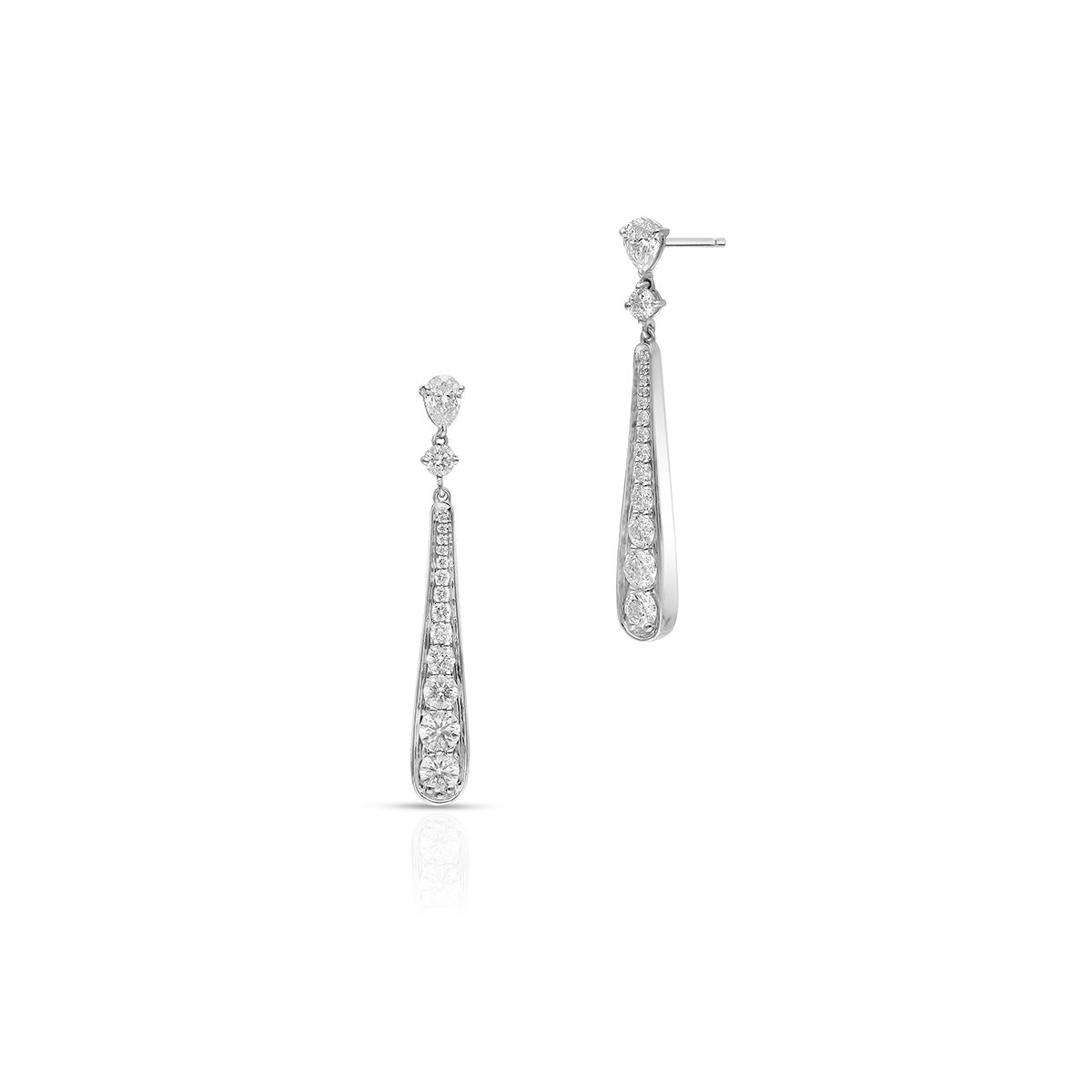 Kolczyki białe złoto z brylantami