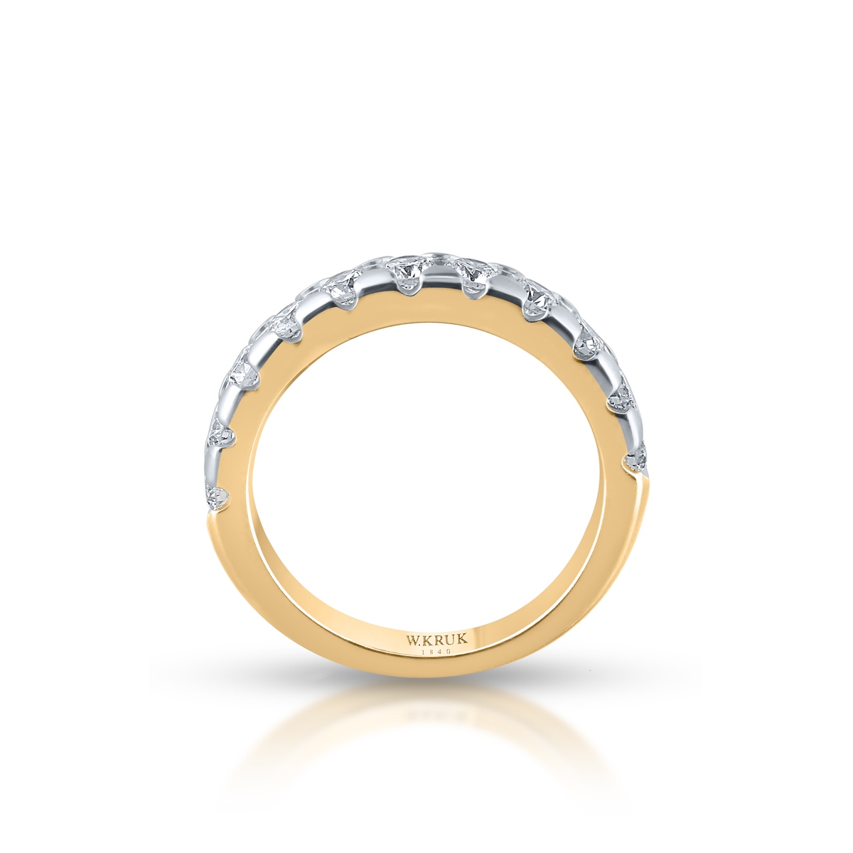 Pierścionek złoty z brylantami