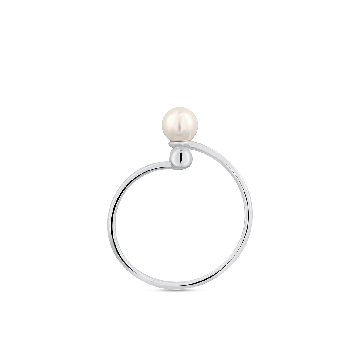 Pierścionek srebrny z perłą