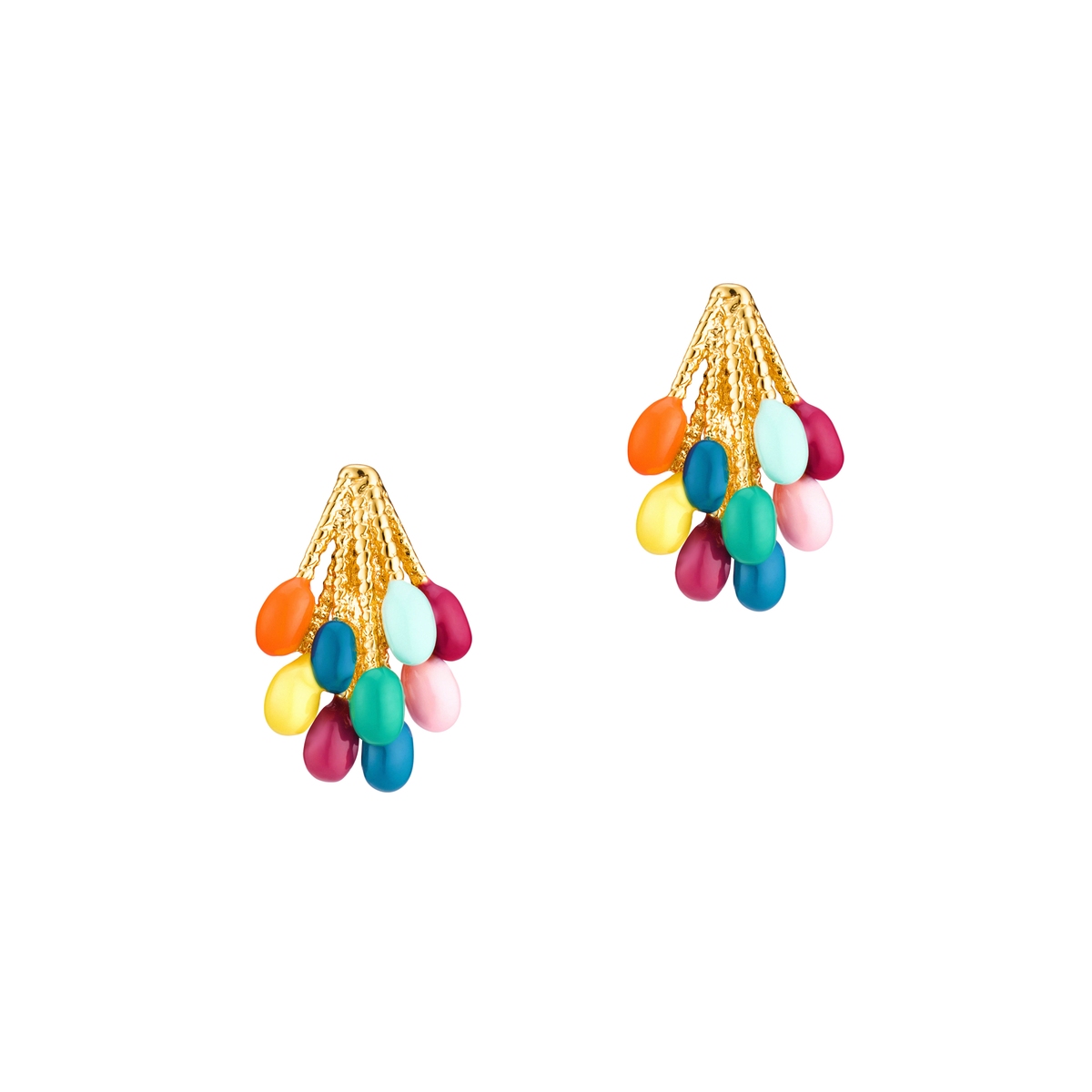 Kolczyki z wielobarwnym motywem Basics