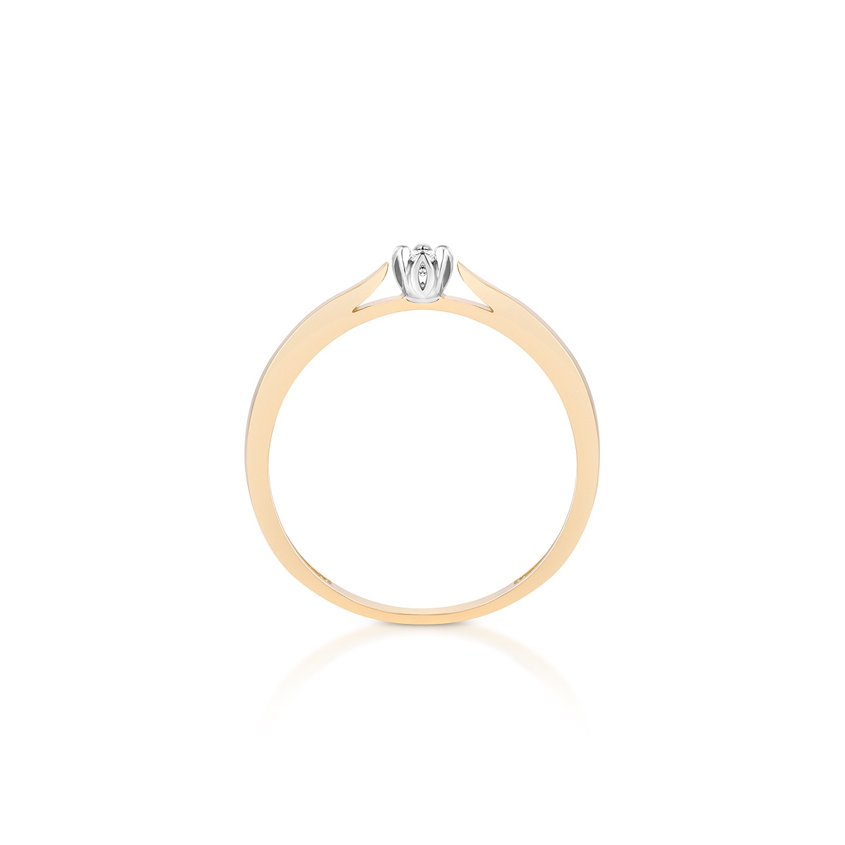 Pierścionek zaręczynowy złoty Romantyczny