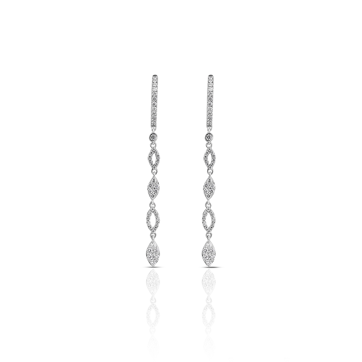 Kolczyki białe złoto z brylantami