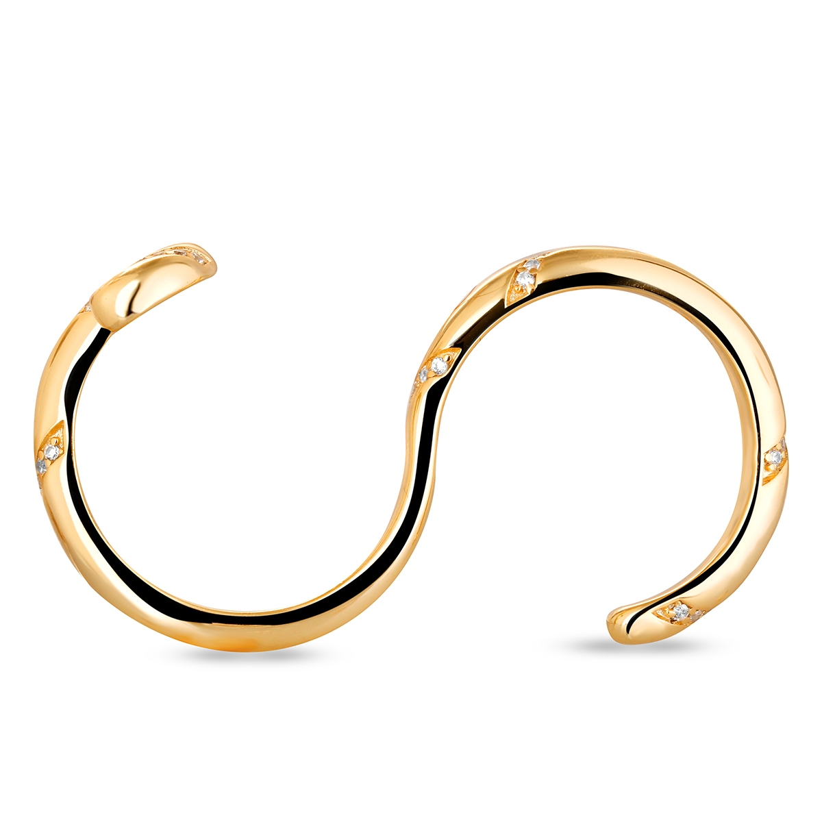 Pierścionek srebrny podwójny