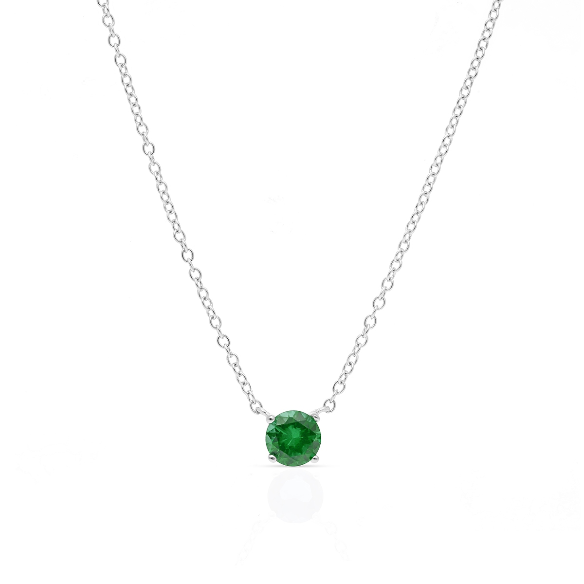 Naszyjnik srebrny z cyrkonią