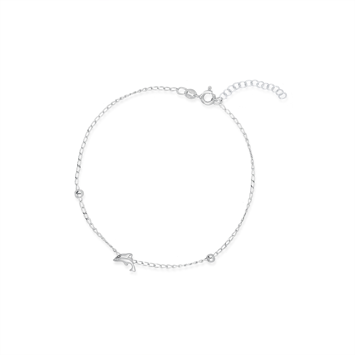 Bransoleta srebrna na nogę