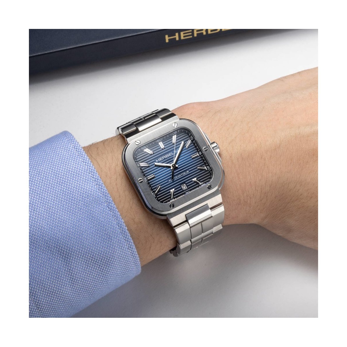 ZEGAREK HERBELIN CAP CAMARAT SQUARE AUTOMATIC