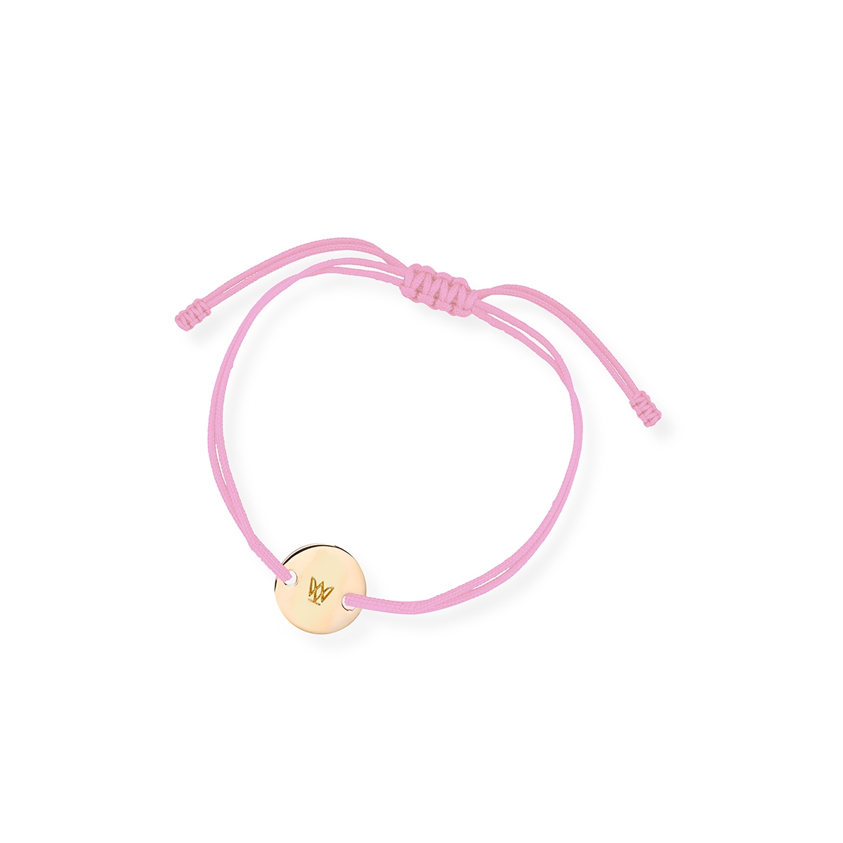 Bransoleta różowy sznurek Smile
