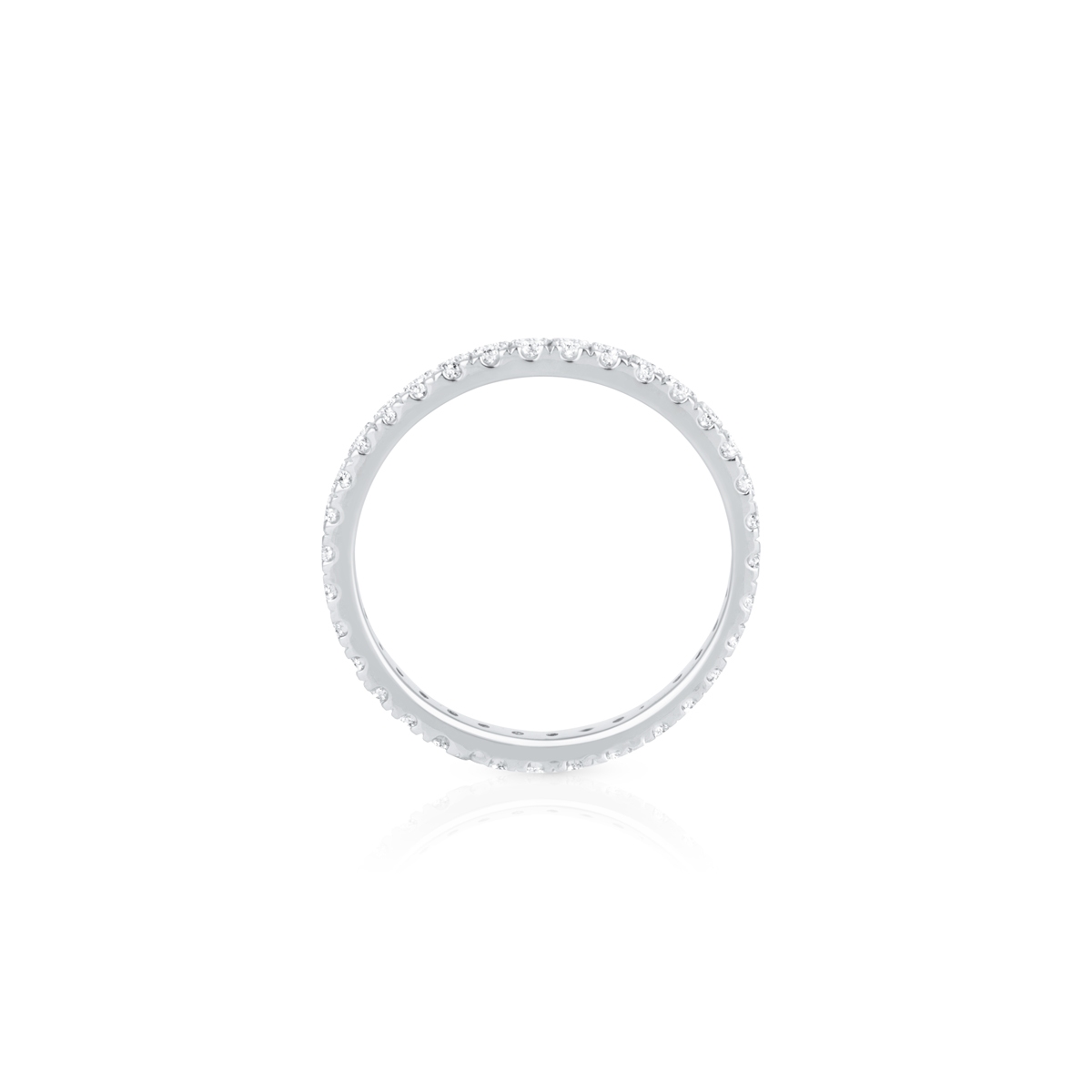 Pierścionek białe złoto z brylantami