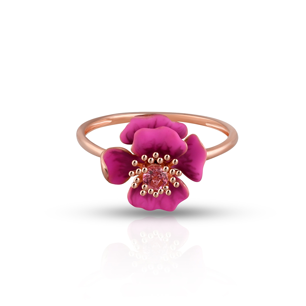 Pierścionek złoty Kwiaty Nocy