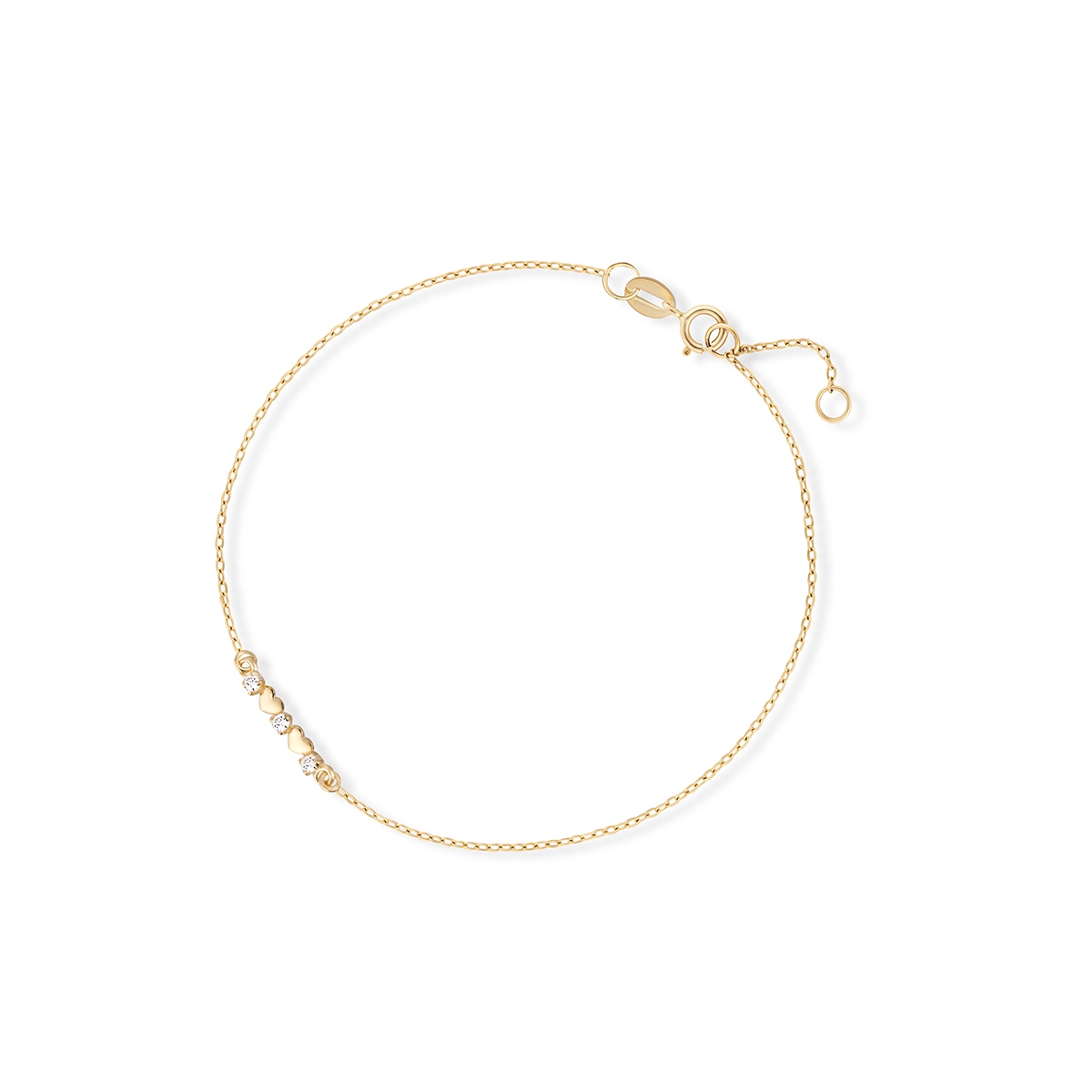 Bransoleta złota z cyrkoniami