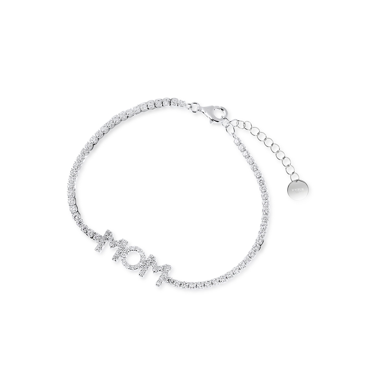 Bransoleta srebrna z cyrkoniami Mom