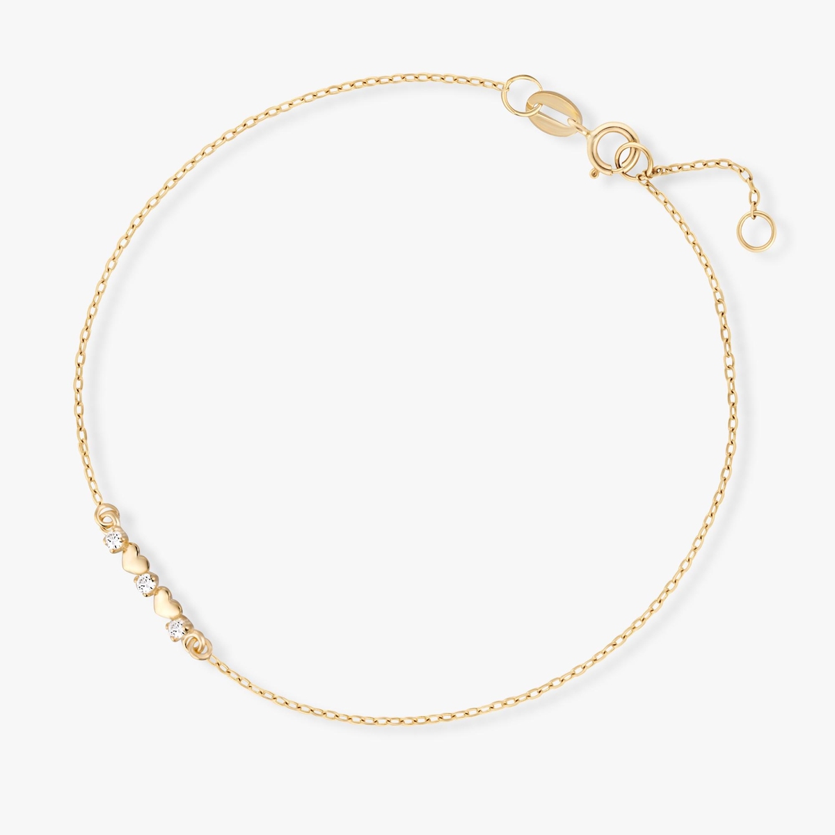 Bransoleta złota z cyrkoniami