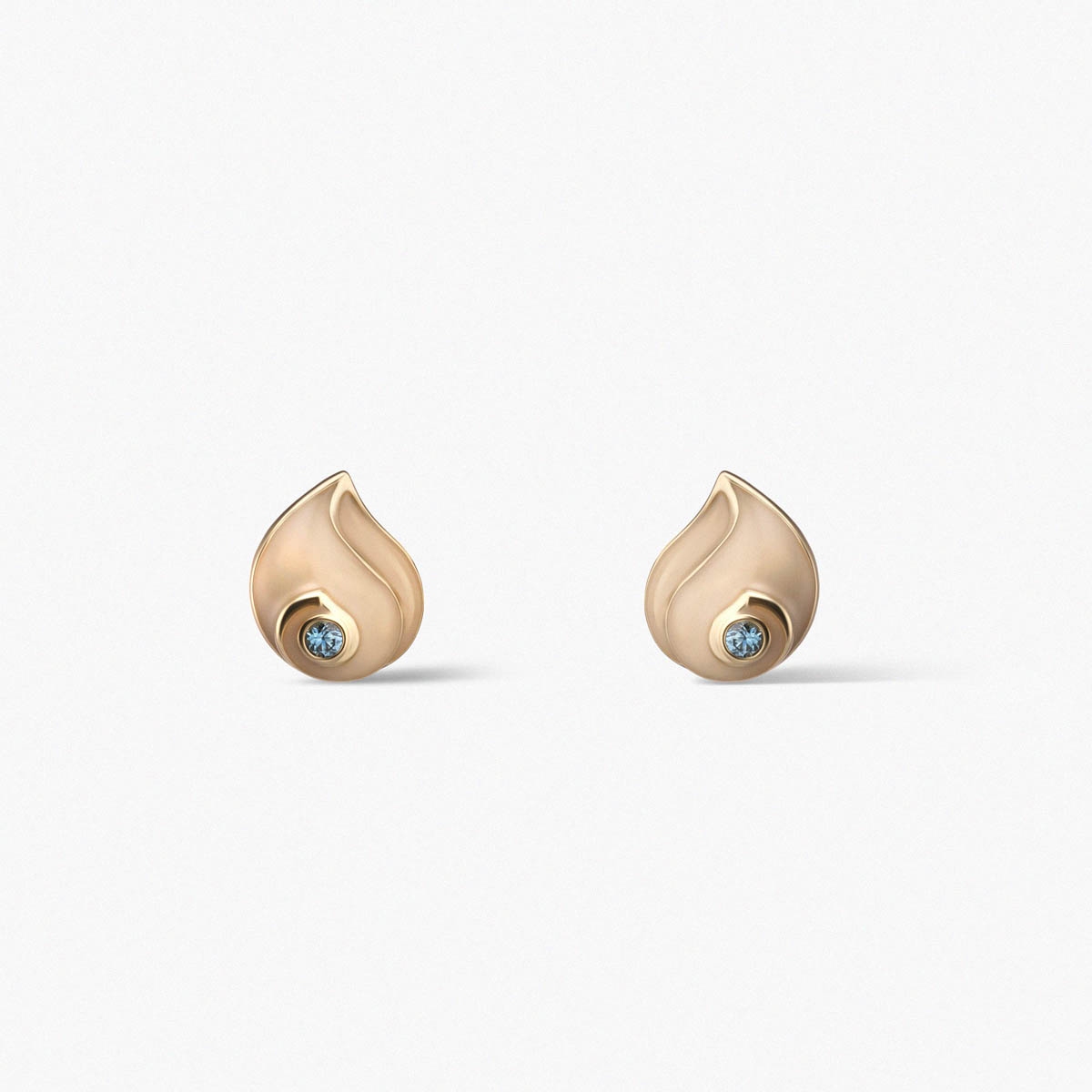 Kolczyki złote Kwiaty Nocy Bratki