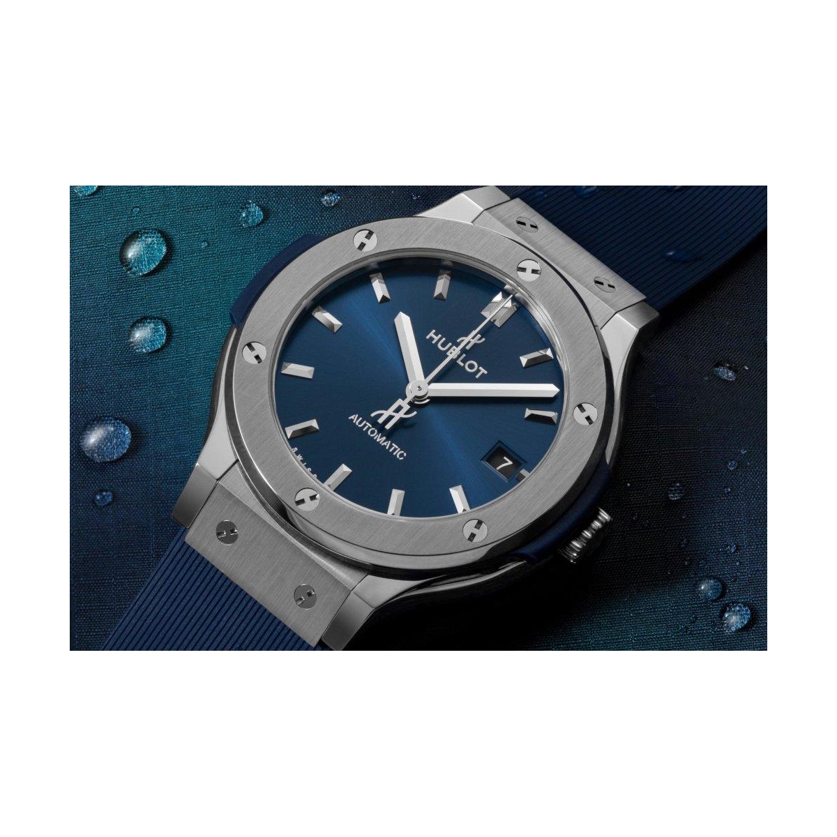 ZEGAREK HUBLOT CLASSIC FUSION TITANIUM BLUE