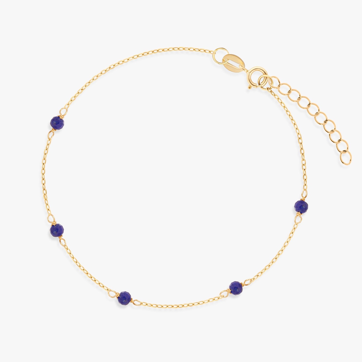 Bransoleta złota z niebieskimi kamieniami