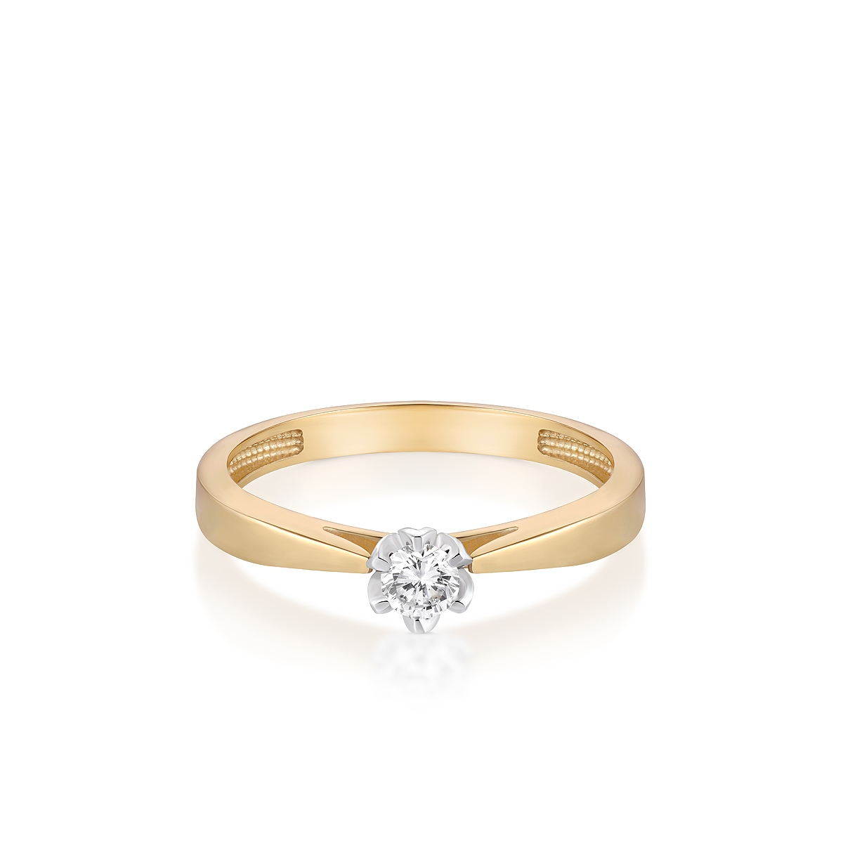 Pierścionek zaręczynowy złoty Romantyczny