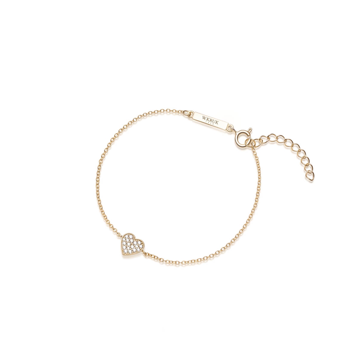 Bransoletka srebrna pozłacana W.KRUK