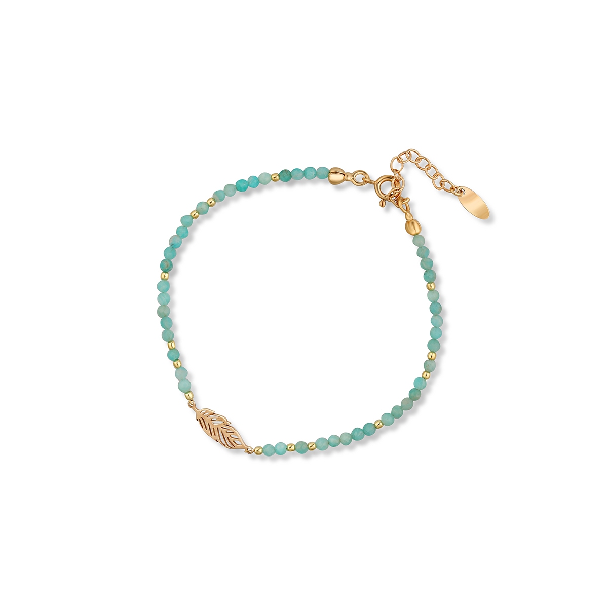 Bransoletka srebrna pozłacana z apatytem