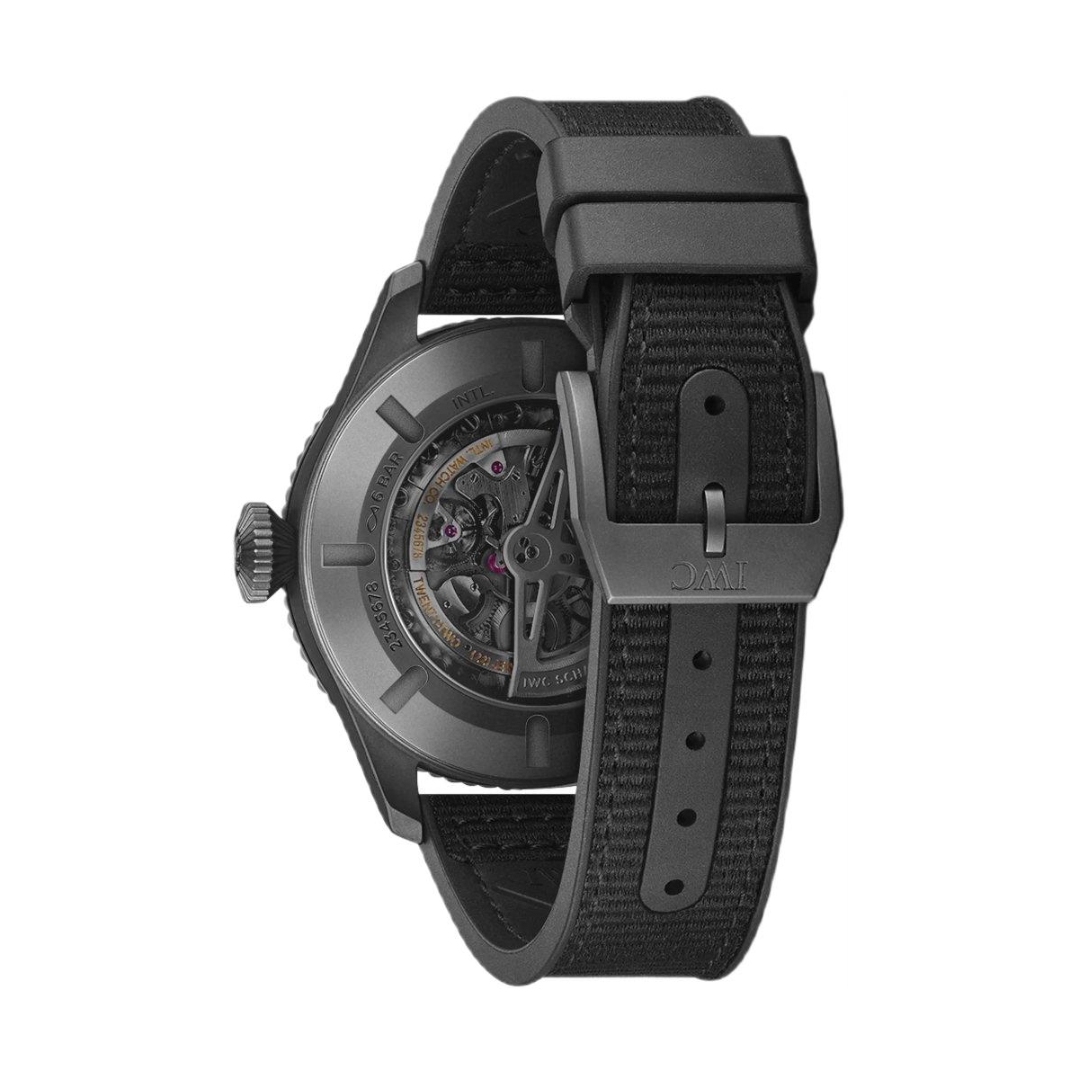 ZEGAREK IWC SCHAFFHAUSEN PILOT'S TIMEZONER TOP GUN CERATANIUM