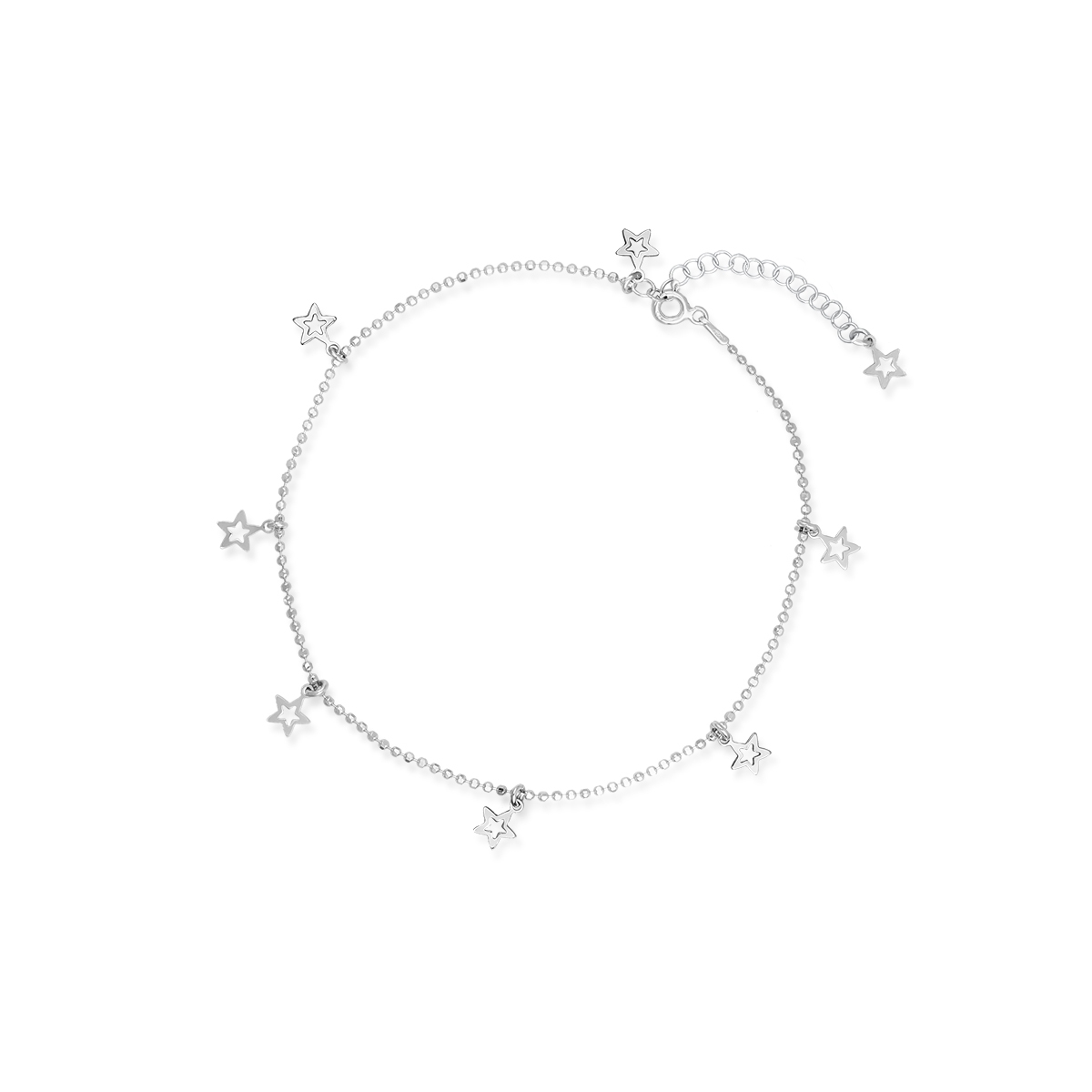 Bransoleta srebrna na nogę