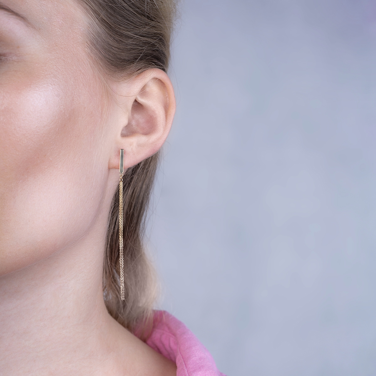 Kolczyki złote długie