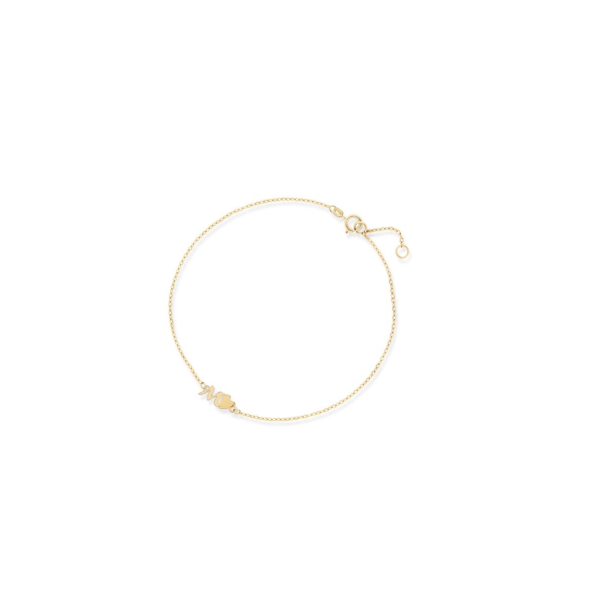 Bransoletka złota literka M