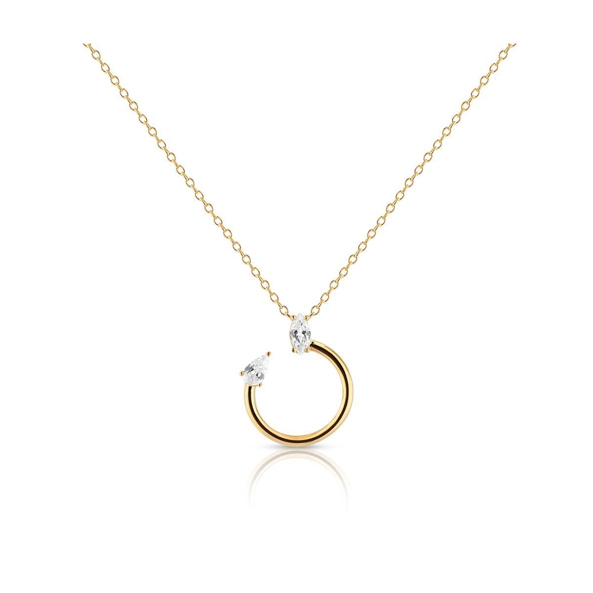 Naszyjnik srebrny pozłacany