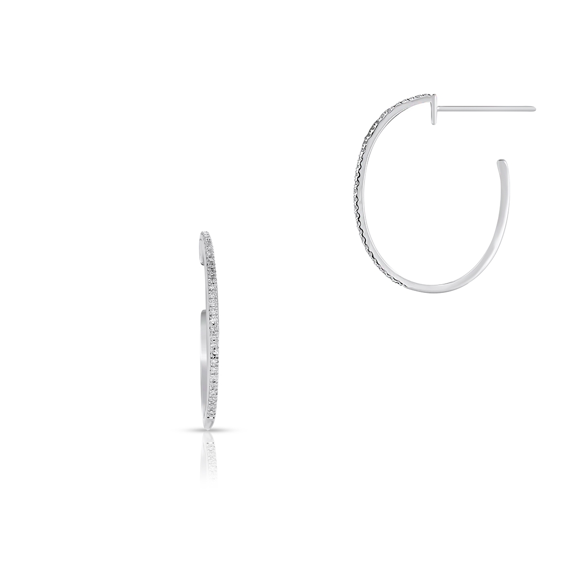 Kolczyki białe złoto z diamentami