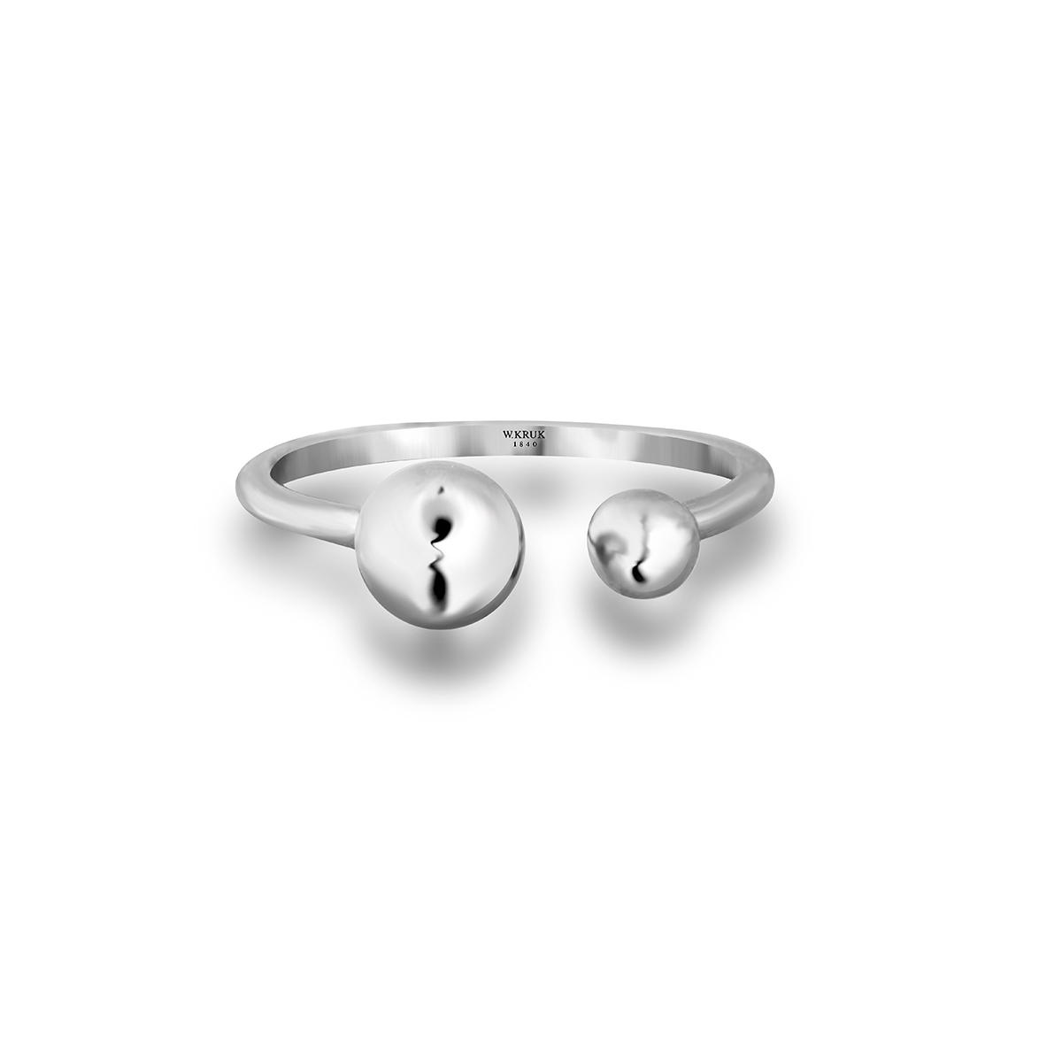 Pierścionek srebrny z kulkami