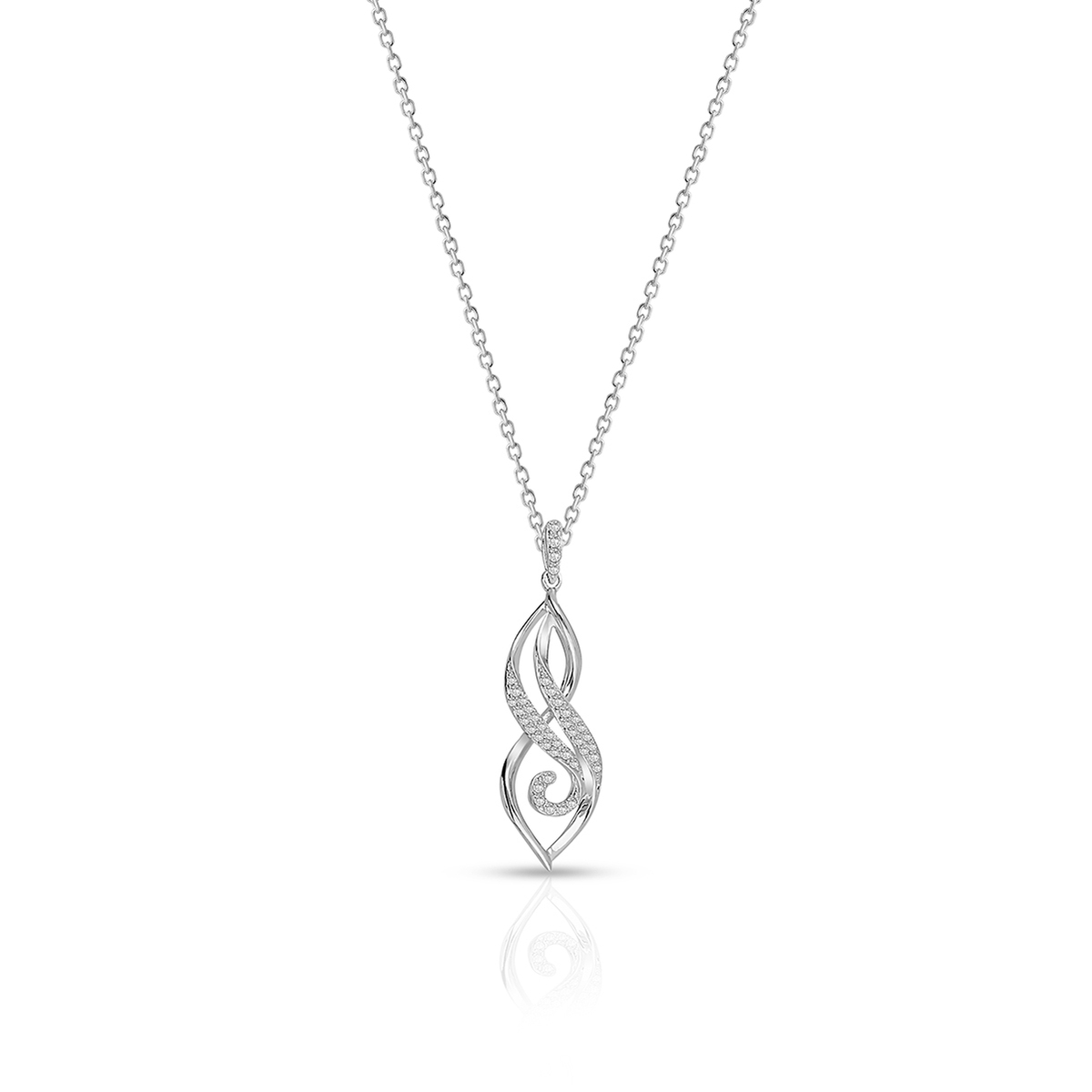 Wisiorek srebrny z cyrkoniami