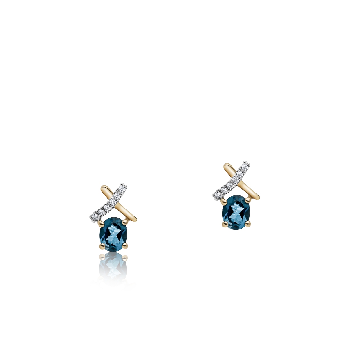 Kolczyki z topazami London blue