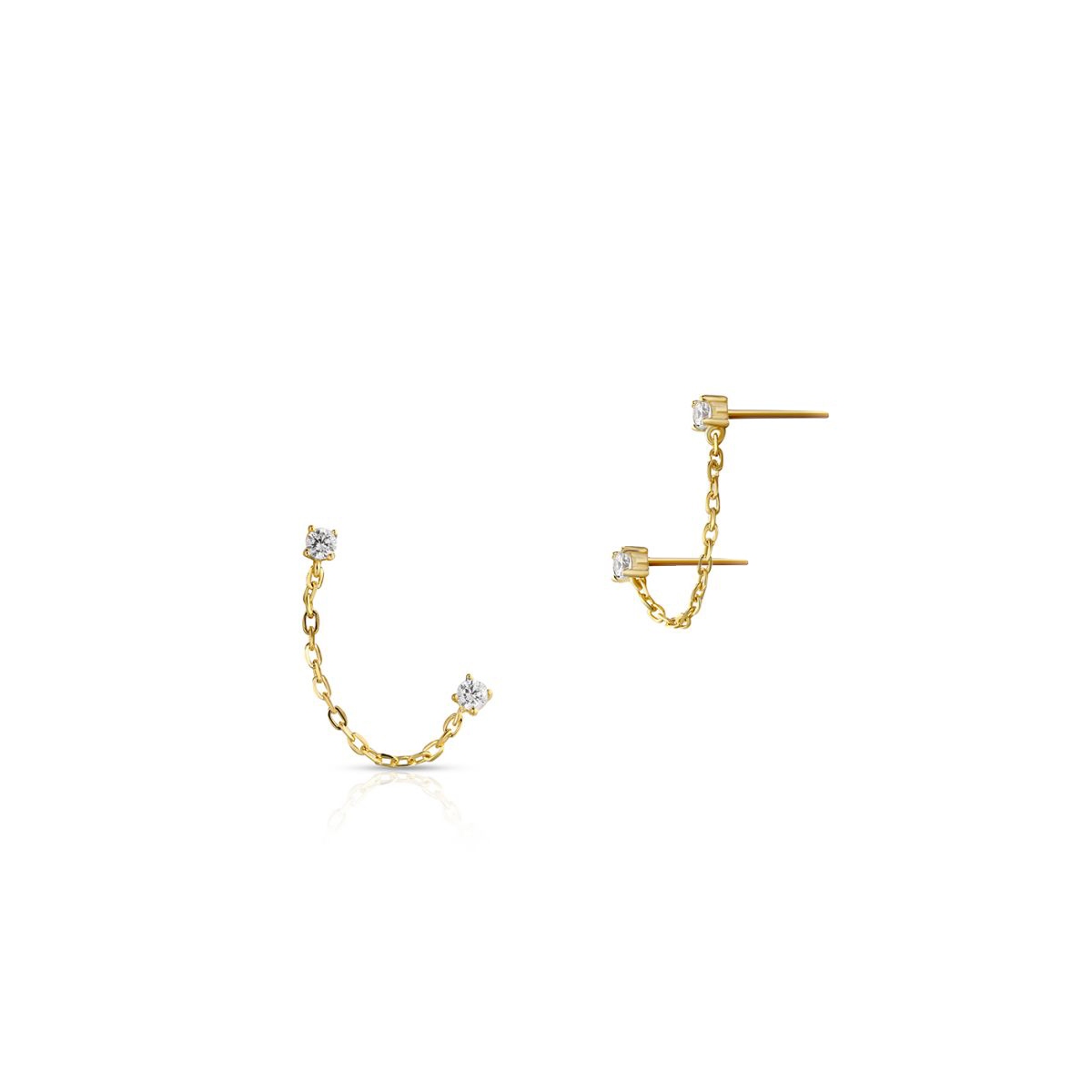 Kolczyki srebrne złocone W.KRUK