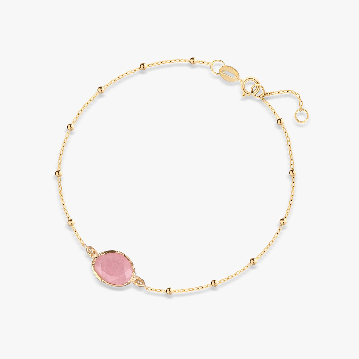 Bransoleta złota z chalcedonem Saint Tropez