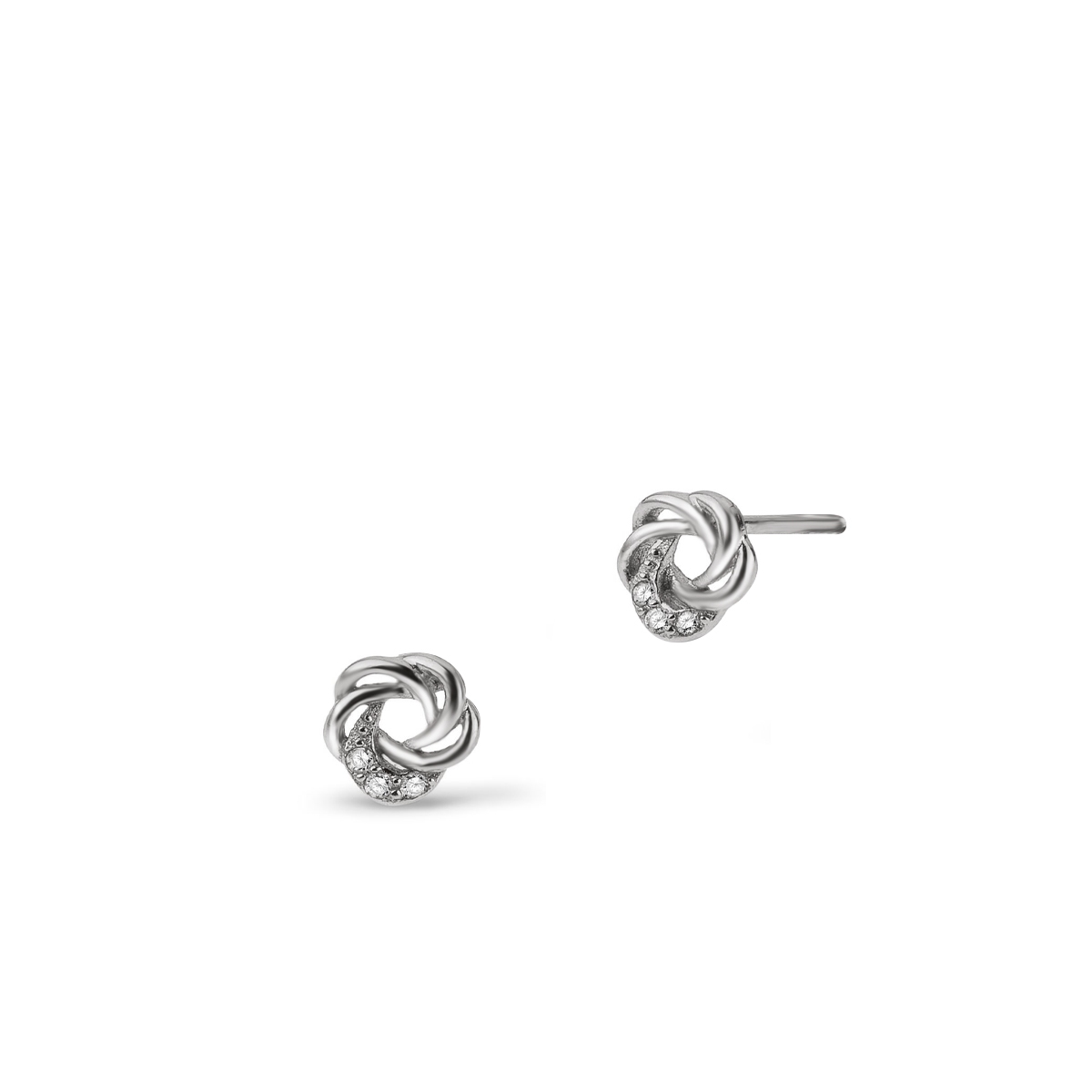 Kolczyki srebrne supełki