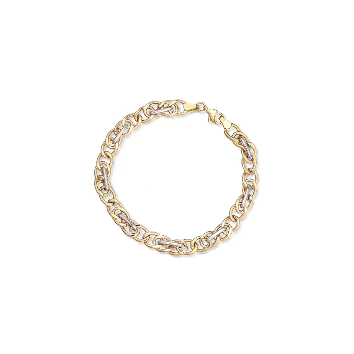 Bransoleta złota bicolor pancerka