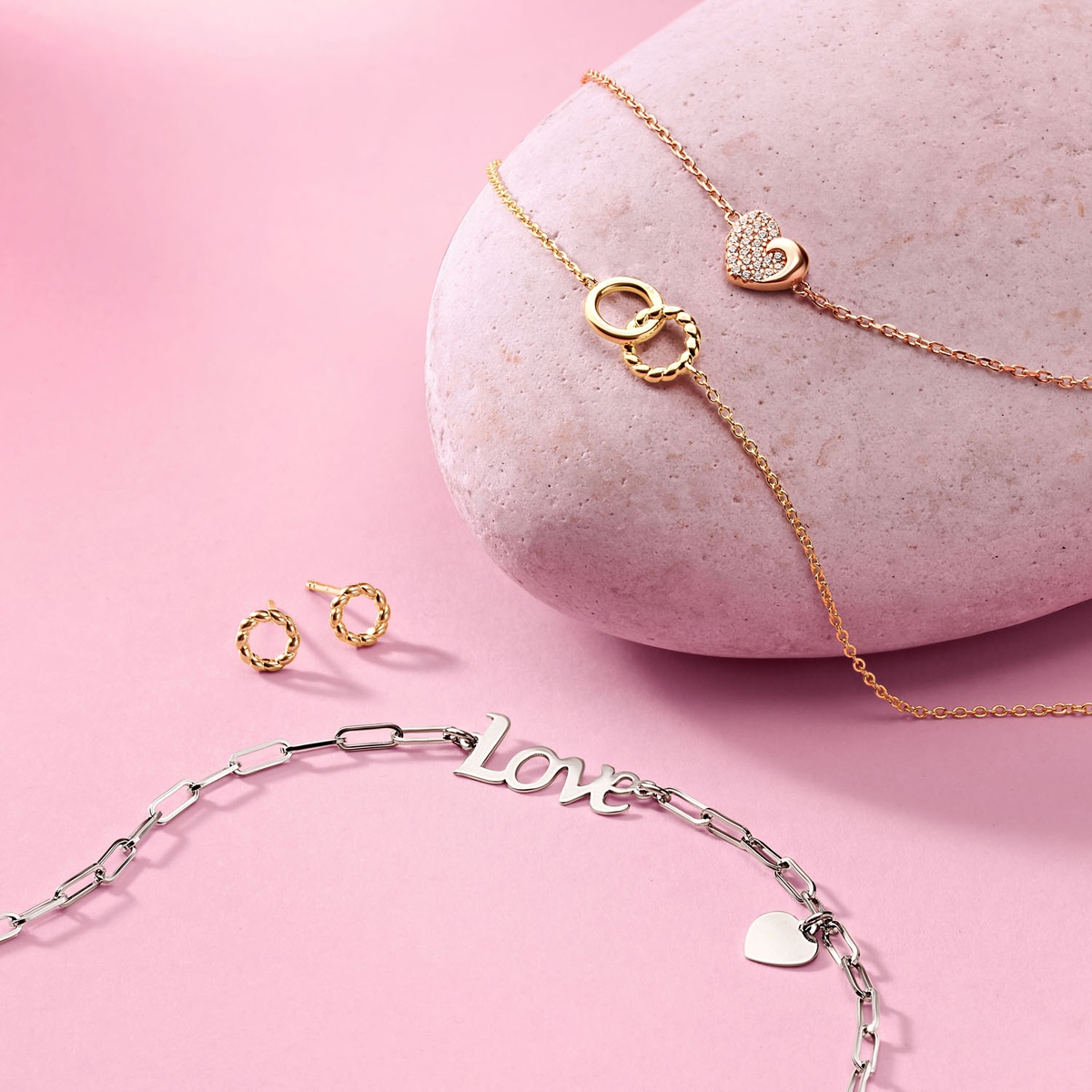 Kolczyki srebrne pozłacane plecione koła