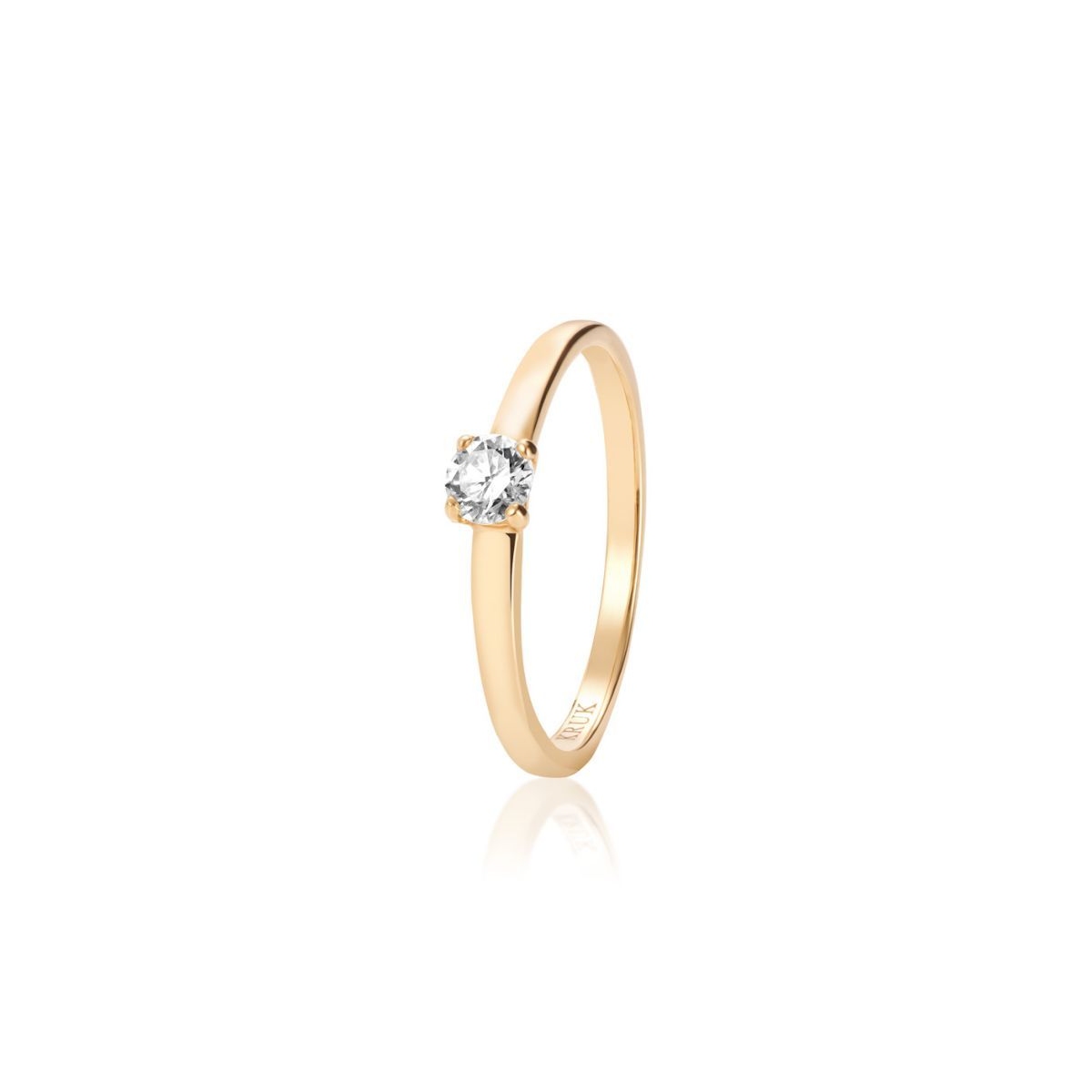 Pierścionek zaręczynowy złoty Szczęśliwy