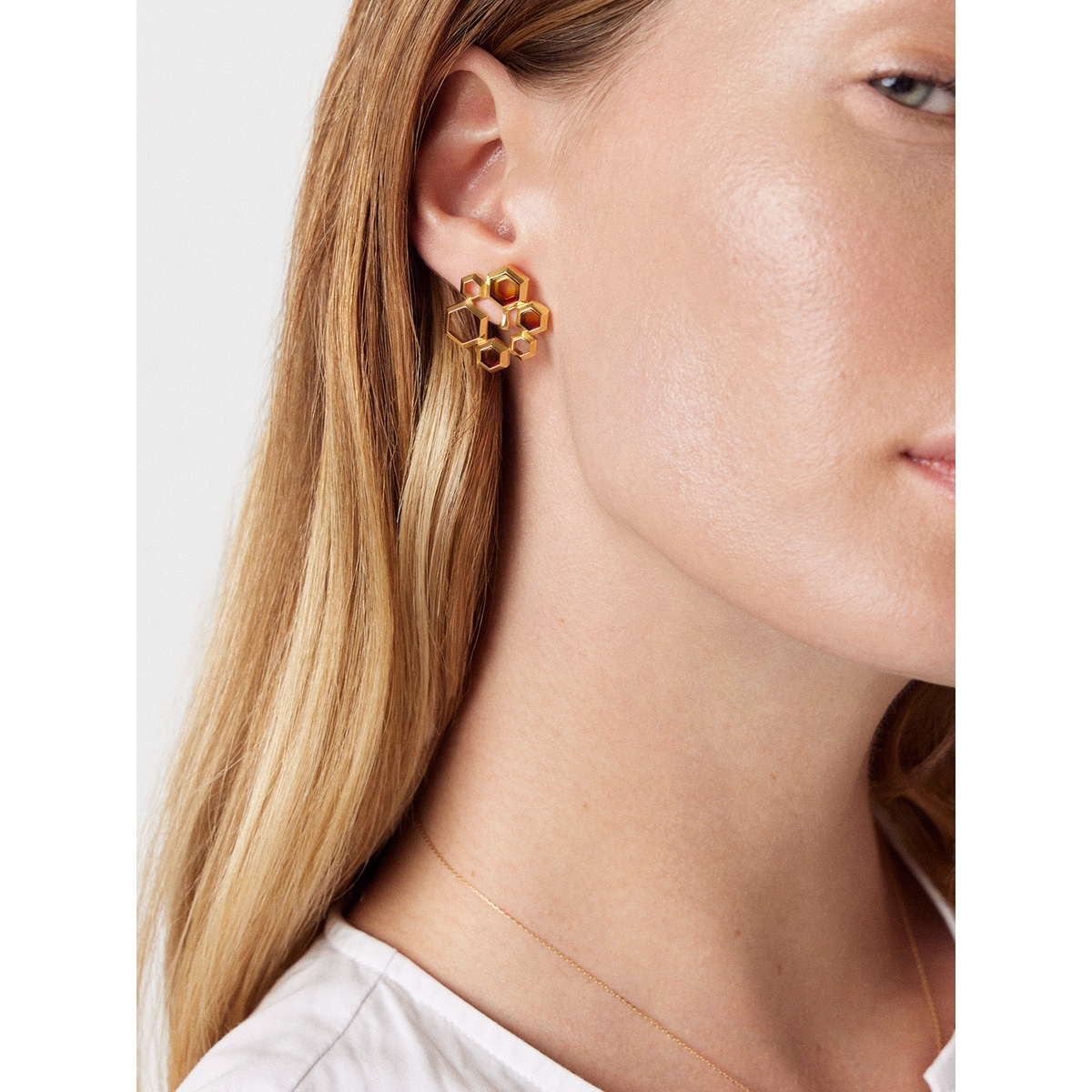 Kolczyki srebrne z bursztynem Miodowa