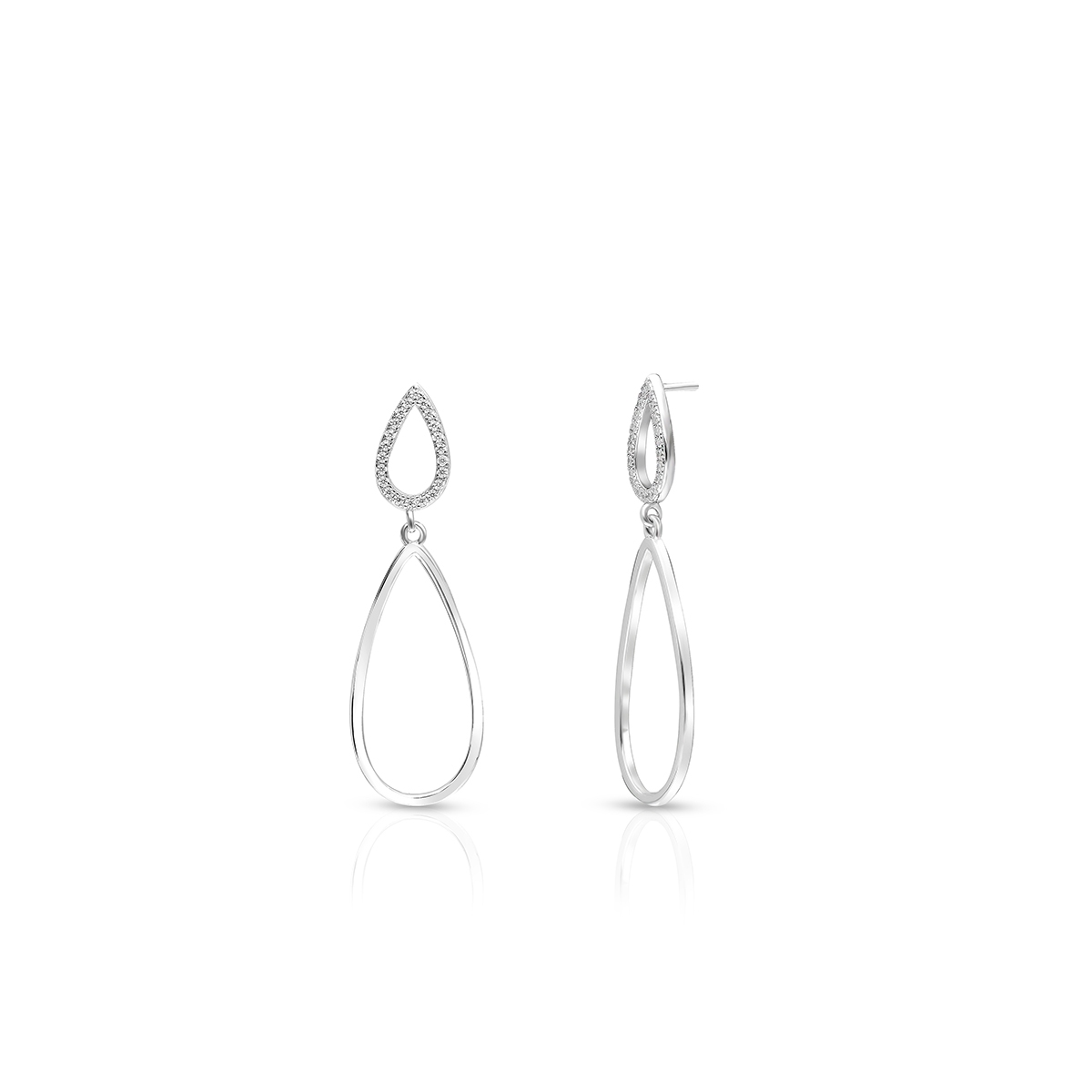 Kolczyki srebrne z cyrkoniami