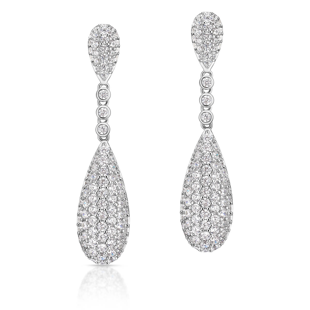 Kolczyki srebrne z cyrkoniami Emblems