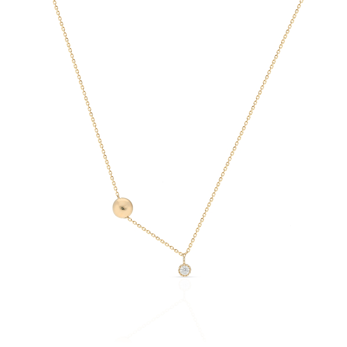 Naszyjnik złoty z cyrkoniami